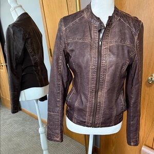 Maurices Dark Brown Leather Jacket
